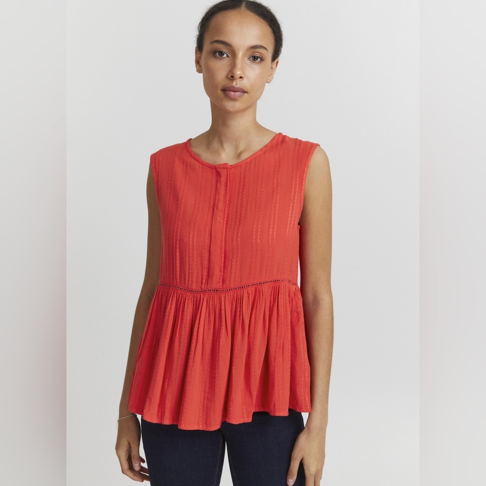 ICHI Peplum Top, NWT, Size 38/M